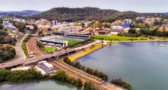 Aerial photo of Gosford - and to keep the water clean, our plumbers implement a backflow testing system